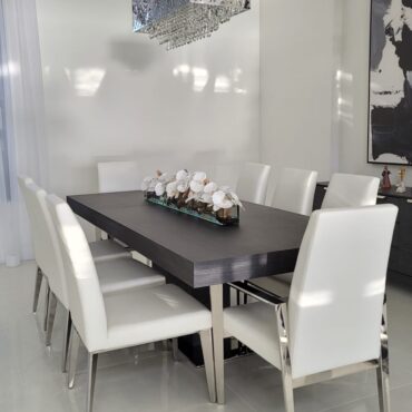 Cachepô de vidro Casa Moderna com Orquídeas Phalaenopsis Brancas