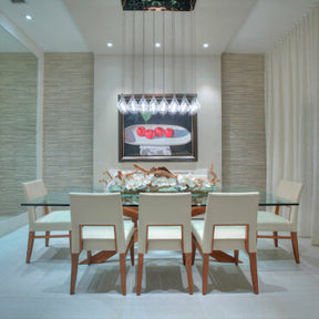 Cachepô de vidro Casa Moderna com Orquídeas Brancas