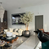 Globo Fosco Gun Metal com Árvore de Cerejeira Personalizada