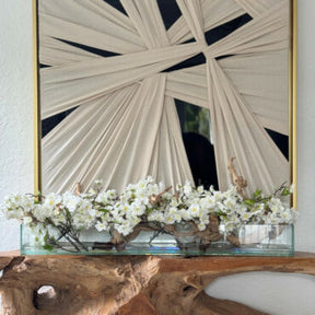 Vaso de Vidro Casa Moderna com Flores de Cerejeira