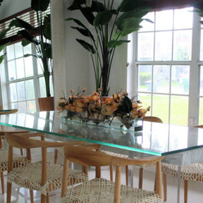 Cachepô de vidro Casa Moderna com Magnólias Pêssego