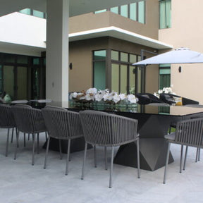 Cachepô de vidro Casa Moderna com Orquídeas Brancas