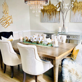 Cachepô de vidro Casa Moderna com Orquídeas Phalaenopsis Brancas